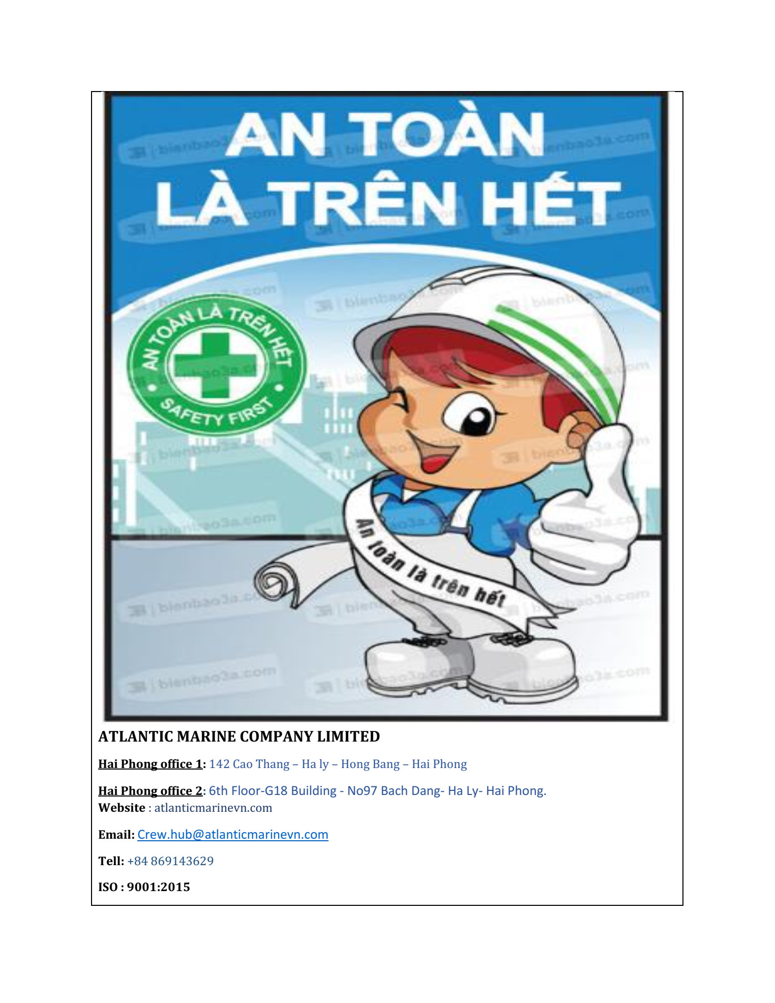 POSTER AN TOÀN LAO ĐỘNG TRÊN TÀU ? 