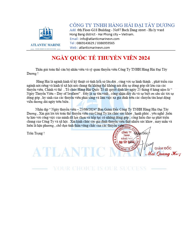 NGÀY QUỐC TẾ THUYỀN VIÊN 2024